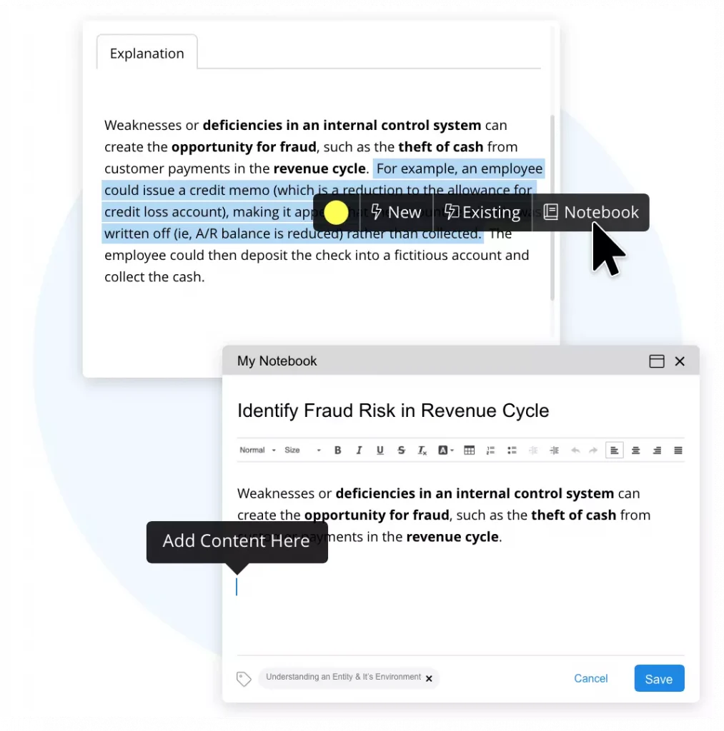 Copying UWorld Roger CPA Review QBank text and transferring it to My Notebook