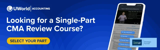 Click here to explore single-part CMA Review Course options.